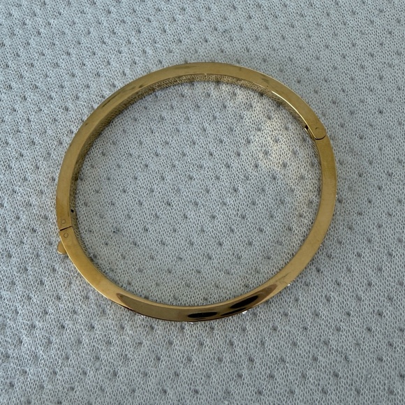 Kate Spade Set in Stone Hinged Gold Bangle (Cartier style) - Picture 2 of 4